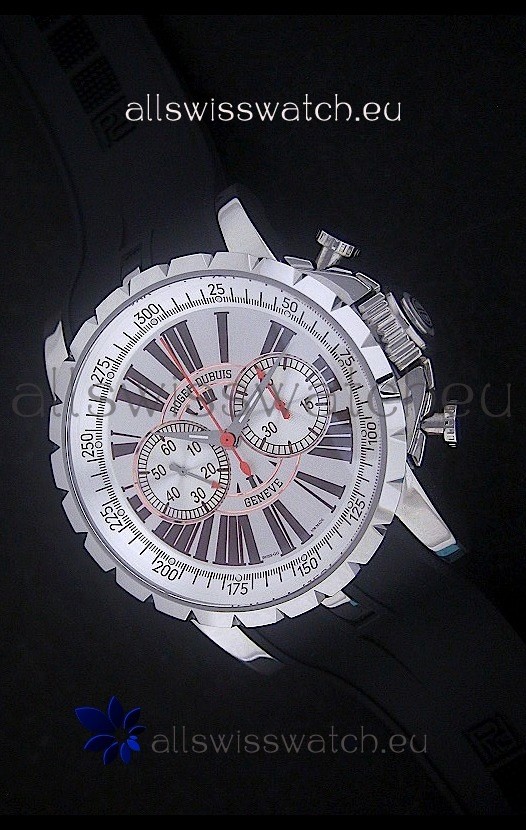 Roger Dubius Excalibur Chronoexcel in White Dial Replica 7