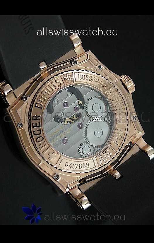 IMG_9081 Roger Dubuis Tourbillon Excalibur Swiss in Blue Dial Replica 7