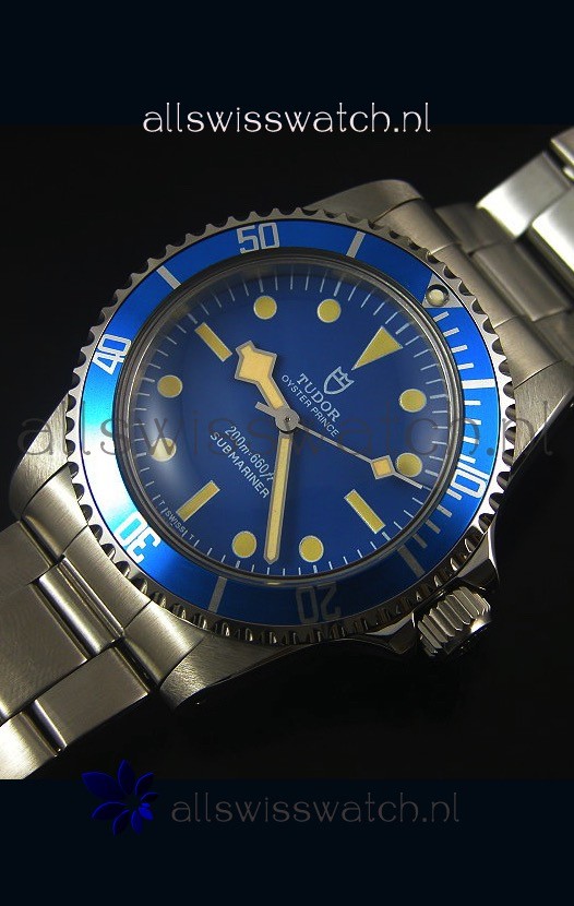 IMG_9081 Tudor Oyster Prince Vintage 200M Blue Dial Dot Markers 1:1 Mirror Replica 7