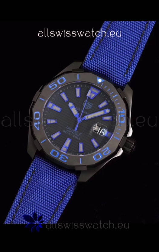 IMG_9081 Tag Heuer Aquaracer Calibre 5 Ceramic Case 1:1 Mirror Replica 7
