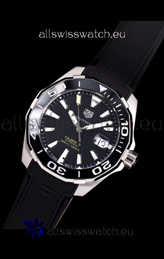 IMG_9081 Tag Heuer Aquaracer Calibre 5 1:1 Mirror Black Dial Replica 7