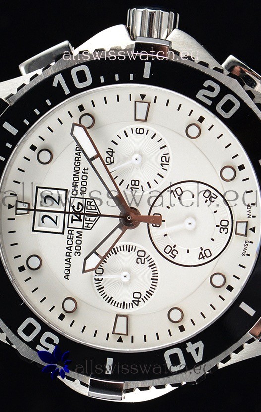 IMG_9081 Tag Heuer Aquaracer Chronograph Quartz White Dial Replica 7