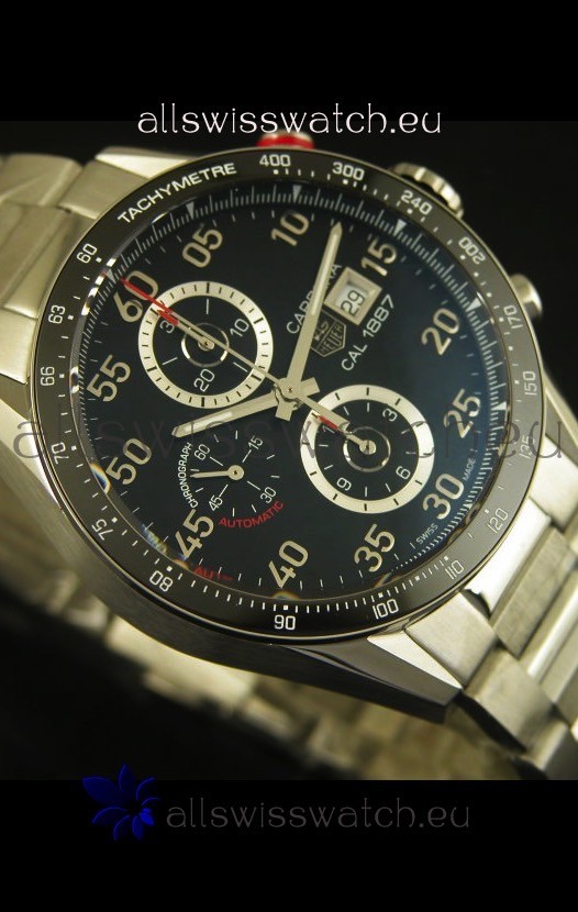 IMG_9081 Tag Heuer Carrera Calibre 1887 Black Dial - 1:1 Mirror Replica 7