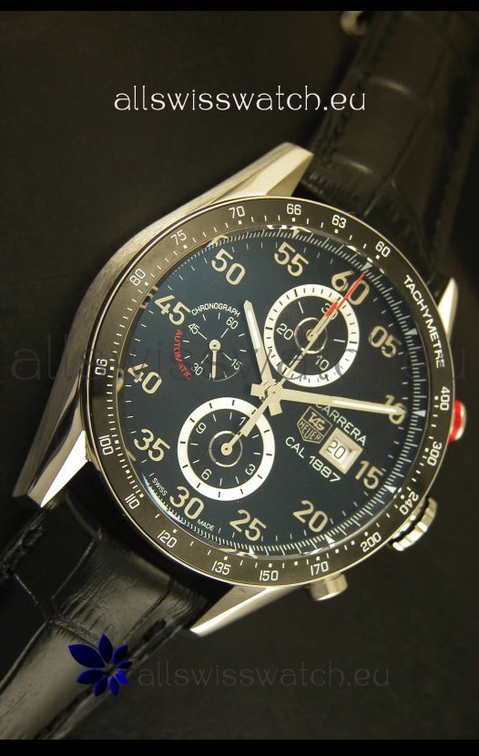 Tag Heuer Carrera Calibre 1887 Black Dial - 1:1 Mirror Replica 7