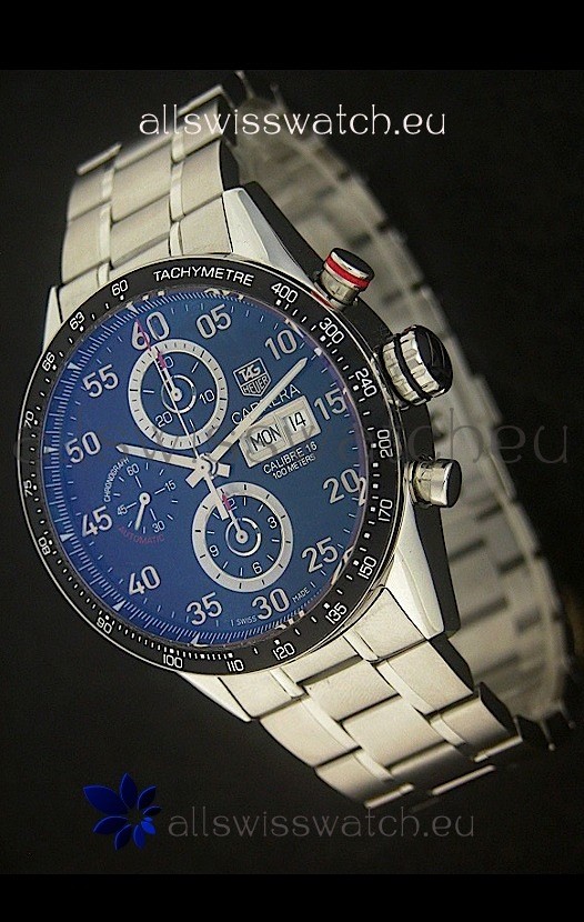 IMG_9081 Tag Heuer Carrera Tachymeter Chronograph in Blue Dial Replica 7