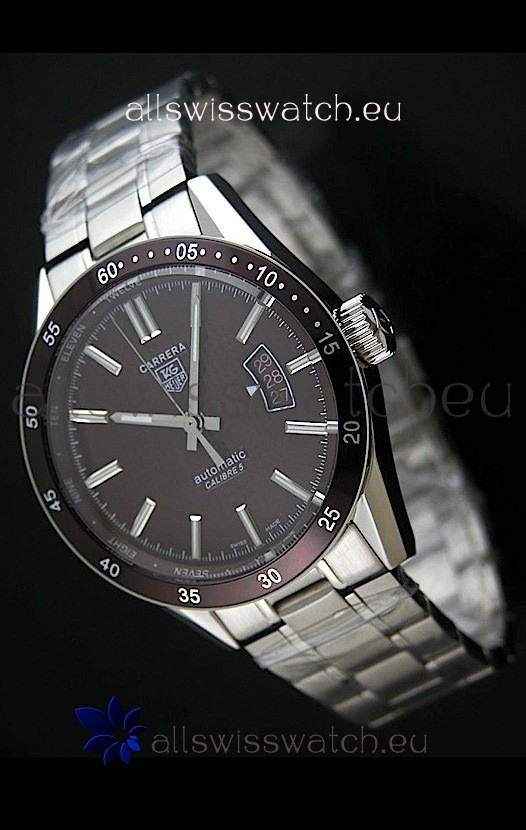IMG_9081 Tag Heuer Carrera Calibre 5in Brown Dial Replica 7