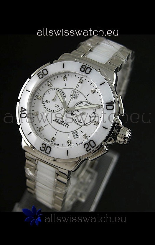 IMG_9081 Tag Heuer Formula 1 Chronograph Ceramic Ladies in Ceramic Bezel Replica 7