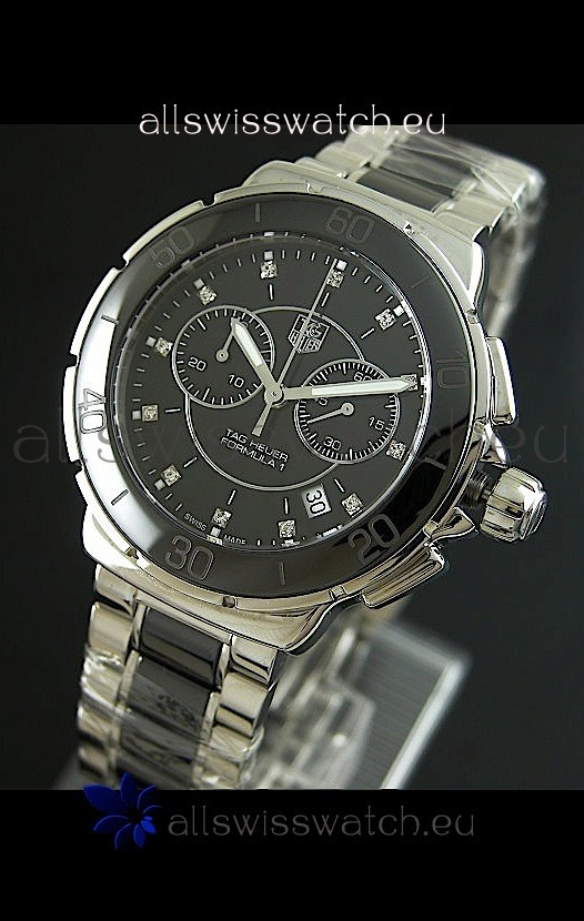 IMG_9081 Tag Heuer Formula 1 Chronograph Ceramic Ladies in Black Bezel Replica 7