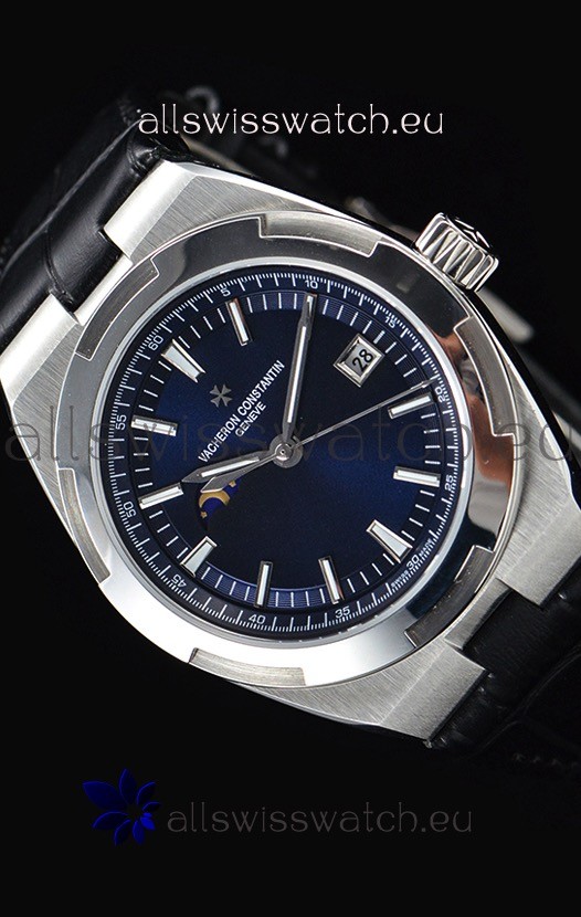 IMG_9081 Vacheron Constantin Overseas MoonPhase Stainless Steel in Blue Dial Replica 7