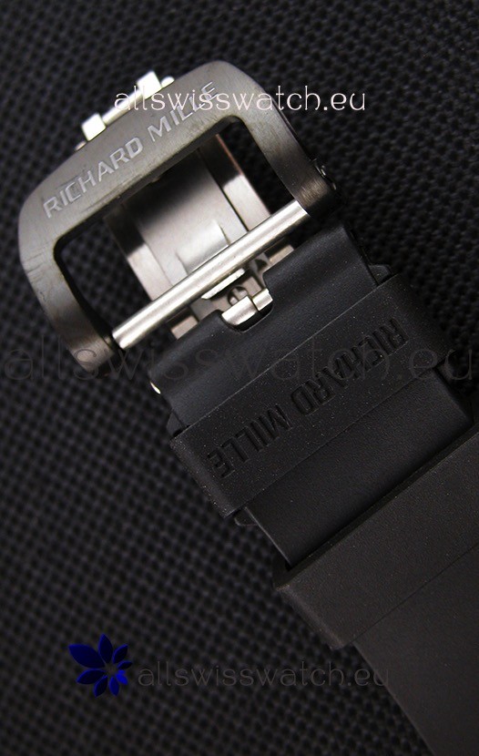 IMG_9081 Richard Mille RM35-2 Rafael Nadal Forged Carbon Case with Black Rubber Strap Replica 7