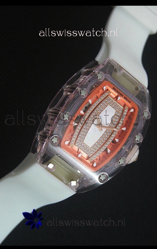 IMG_9081 Richard Mille RM07-02 Sapphir Ladiesin White Pearl Dial Replica 7