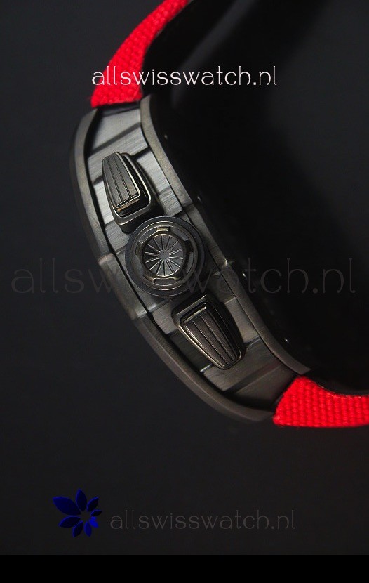 IMG_9081 Richard Mille RM011 Filipe Massa PVDin Red Nylon Strap Replica 7