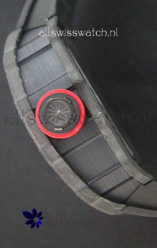 IMG_9081 Richard Mille RM035-2 Rafael Nadal Forged Carbon Case with Red Crown Replica 7