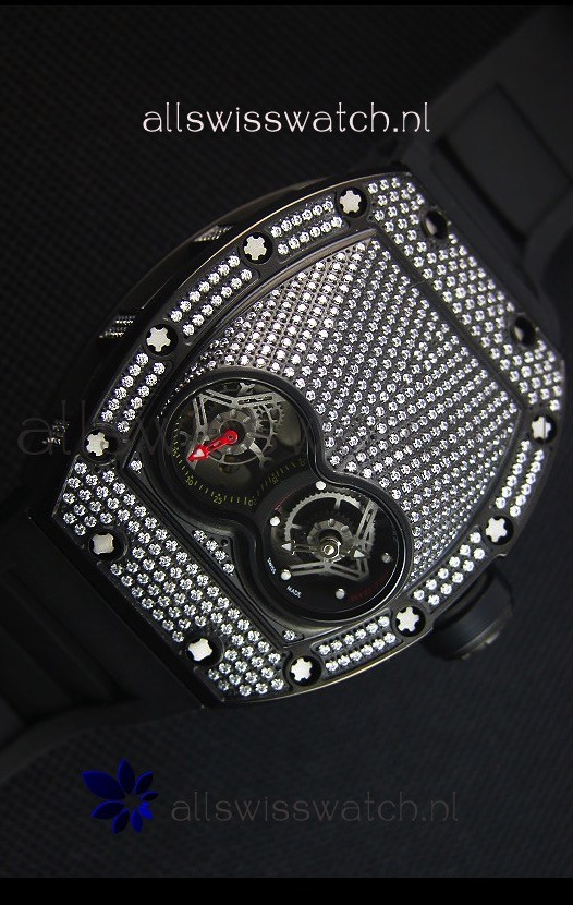 IMG_9081 Richard Mille RM053 Tourbillon Pablo Mac Donoughin PVD Case Replica 7