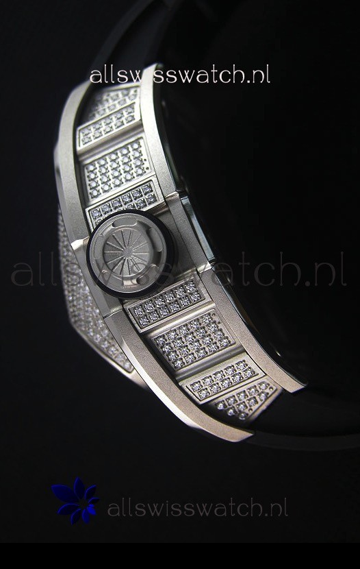 IMG_9081 Richard Mille RM053 Tourbillon Pablo Mac Donoughin Titanium Case Black Strap Replica 7