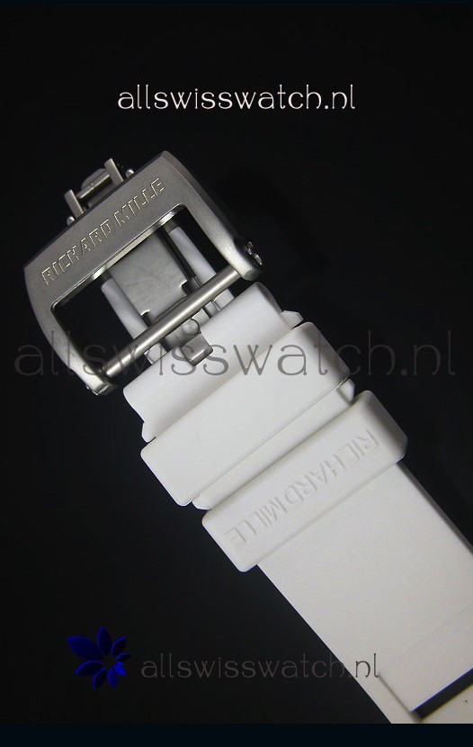 IMG_9081 Richard Mille RM055 White Ceramic Case in Black Inner Bezel Replica 7