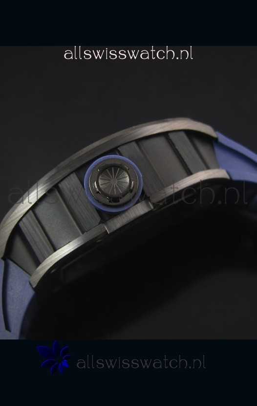 IMG_9081 Richard Mille RM055 Ceramic Case in Blue Inner Bezel Replica 7