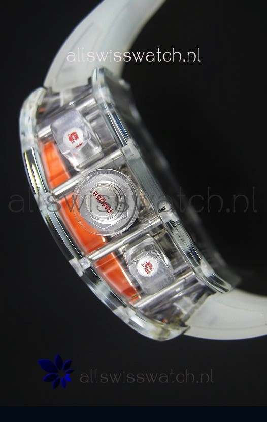 IMG_9081 Richard Mille RM056-1 Tourbillon Felipe Massa Chronograh Orange Bezel Replica 7