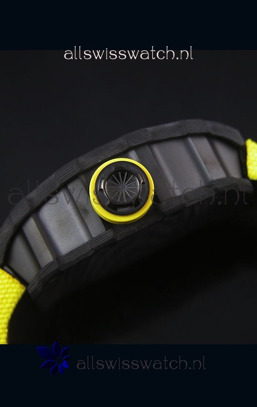 IMG_9081 Richard Mille RM35-01 Rafael Nadal EditionYellow Nylon Strap Replica 7