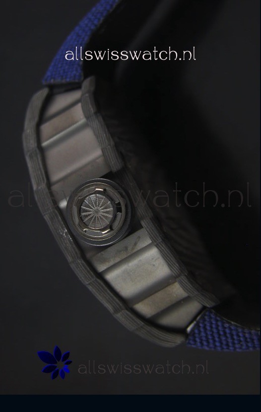 IMG_9081 Richard Mille RM35-01 Rafael Nadal EditionNavy Blue Nylon Strap Replica 7