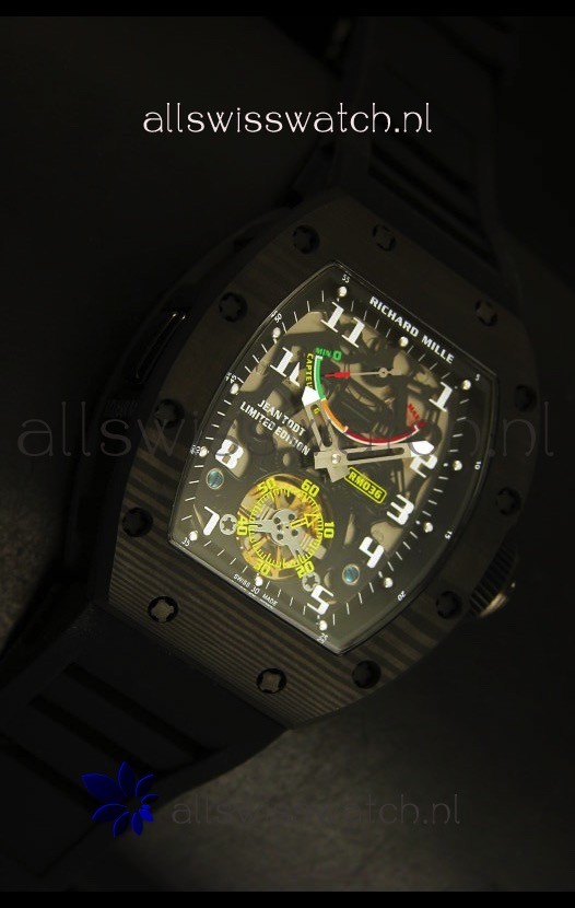 IMG_9081 Richard Mille RM036 Jean Todt Forged Carbon Bezel Titanium - All Black Edition Replica 7