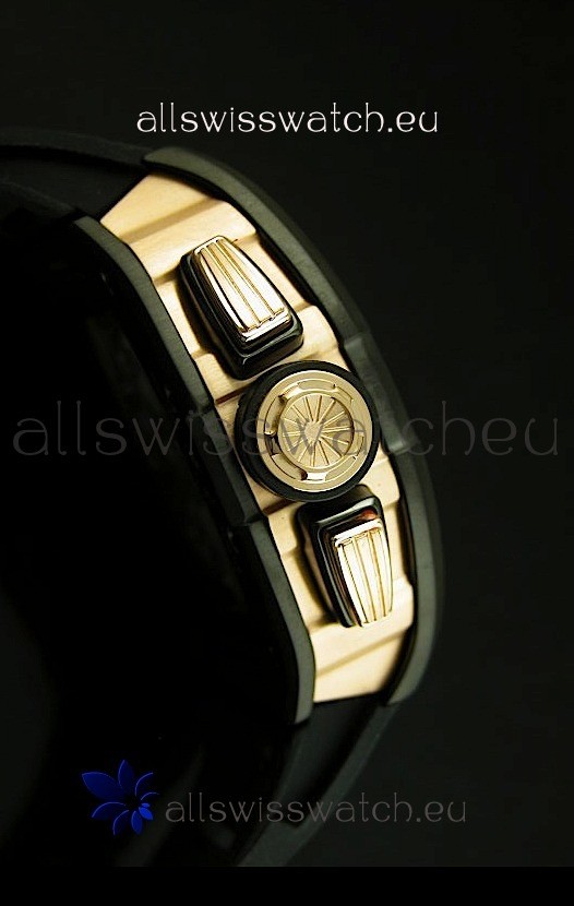 IMG_9081 Richard Mille Filippe Massa Edition Titanium in PVD/Pink Gold Case Replica 7