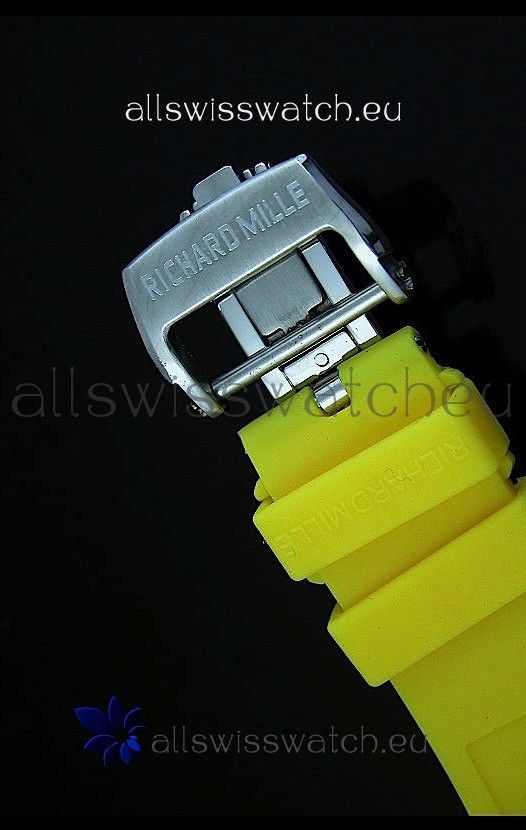 IMG_9081 Richard Mille Filippe Massa Edition Titaniumin Yellow Strap Replica 7