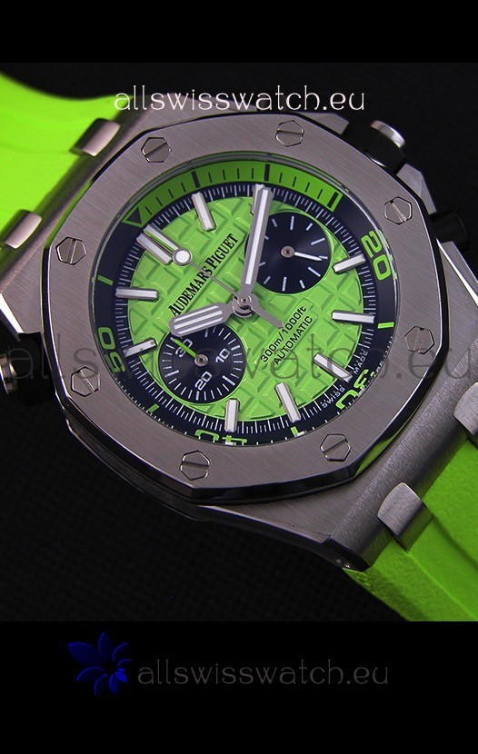 IMG_9081 Audemars Piguet Royal Oak Offshore Diver Chronograph Quartz in Green Replica 7