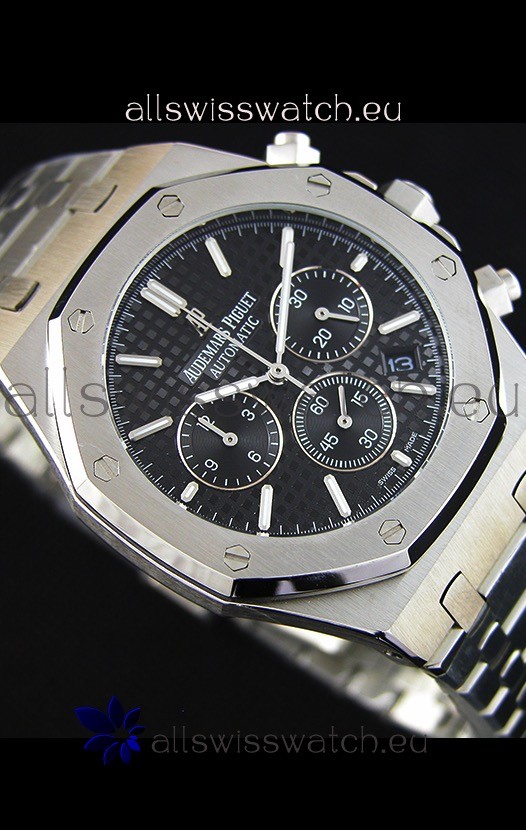 IMG_9081 Audemars Piguet Royal Oak Chronograph Black Dial Quartz - 41MM Replica 7