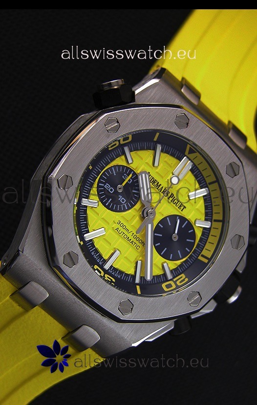 Audemars Piguet Royal Oak Offshore Diver Chronograph Quartz in Yellow Replica 7