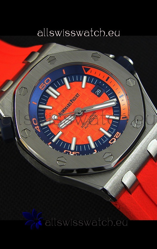 IMG_9081 Audemars Piguet Royal Oak Offshore Diver Automatic in Orange Replica 7