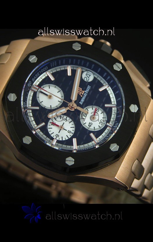 IMG_9081 Audemars Piguet Royal Oak Offshore in Pink Gold Case Replica 7