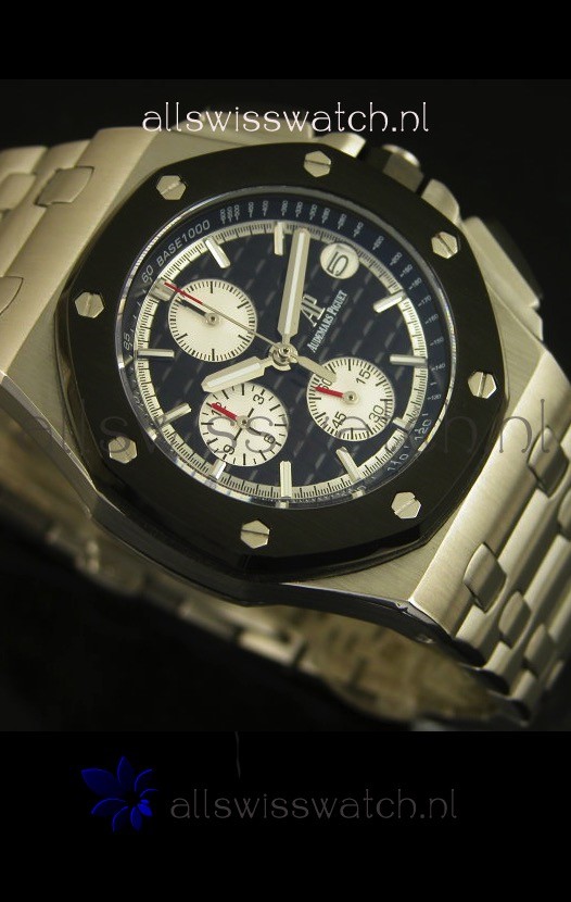 IMG_9081 Audemars Piguet Royal Oak Offshore in Black Dial - Steel Case Replica 7