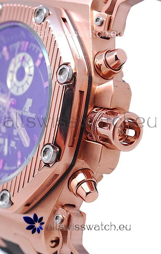 IMG_9081 Audemars Piguet Royal Oak Offshore Limited Edition Survivor Rose Gold in Black Dial Replica 7