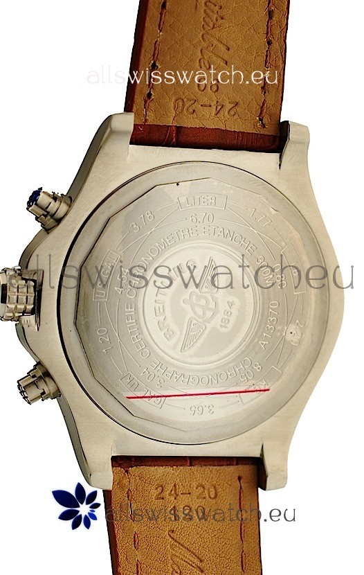 IMG_9081 Breitling Chronograph Chronometre in Brown Strap Replica 7