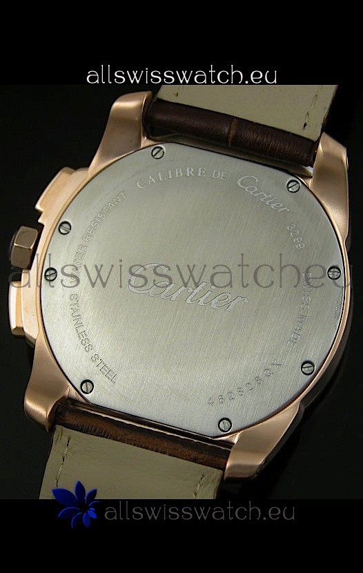 IMG_9081 Calibre De Cartier Chronograph in Pink Gold Replica 7