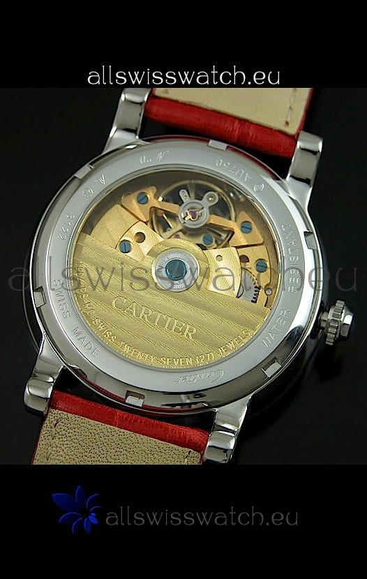 Cartier Ronde de Tourbillon in Red Strap Replica 7