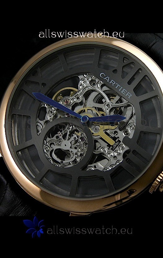 IMG_9081 Cartier Ronde de in Skelton Black Dial Replica 7