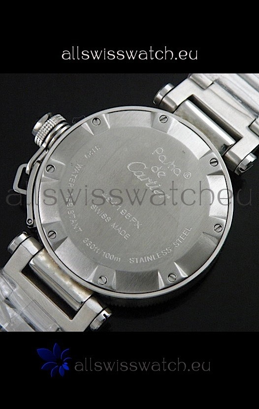 IMG_9081 Cartier Pasha De Seatimer Quartz in Black Dial Replica 7