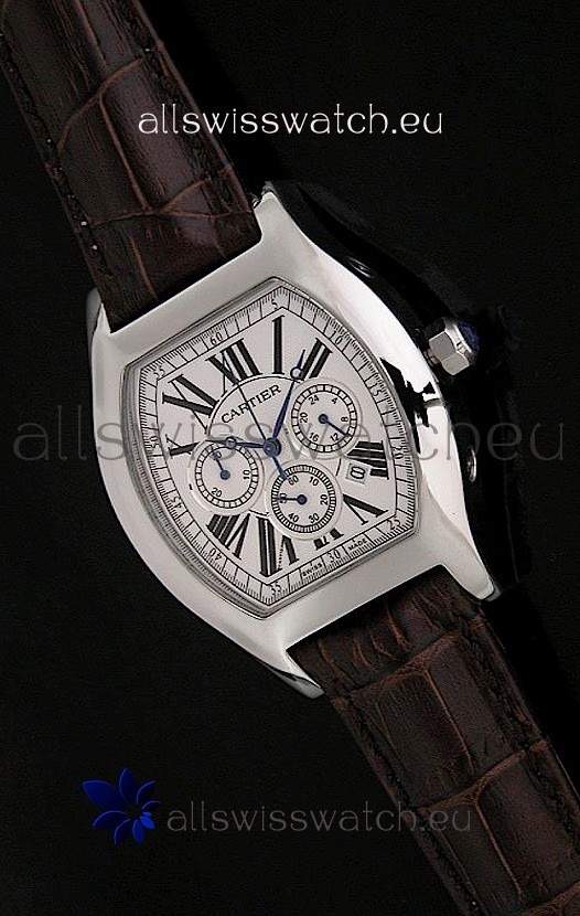 IMG_9081 Cartier Tortue in Brown Strap Replica 7