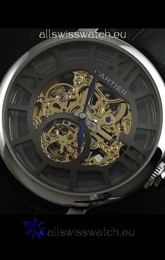 IMG_9081 Cartier Ronde de in Skelton Grey & Gold Dial Replica 7
