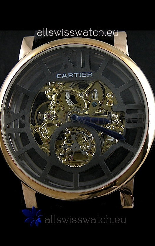 IMG_9081 Cartier Ronde de in Skelton Gold Dial Replica 7