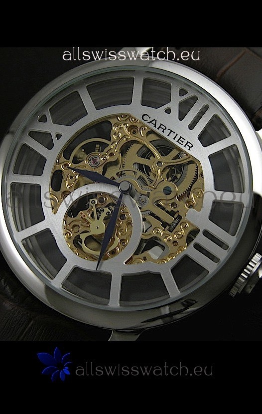 IMG_9081 Cartier Ronde de in Skelton Gold Dial Replica 7