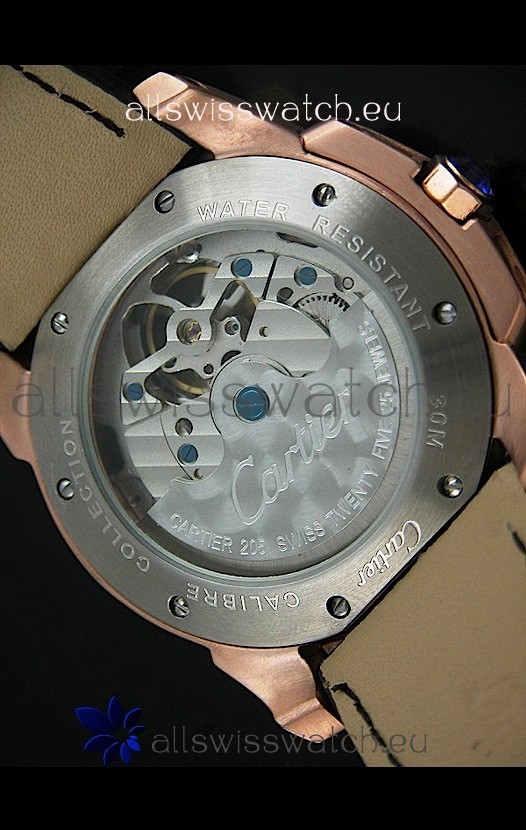 IMG_9081 Calibre De Cartier in Pink Gold Casing Replica 7