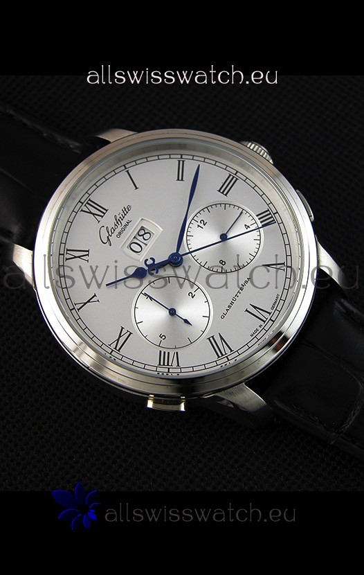 IMG_9081 Glashuette Dual Sub Dial in White Dial Replica 7