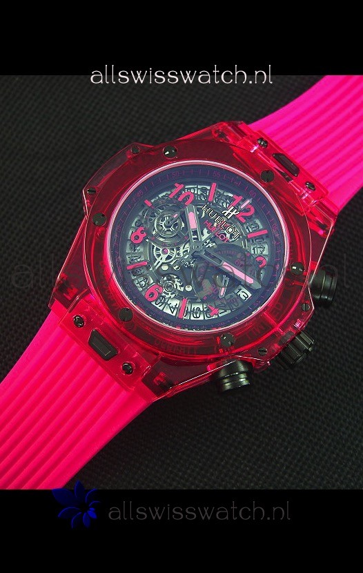 IMG_9081 Hublot Big Bang Unico Red Sapphire Quartz 45MM Replica 7