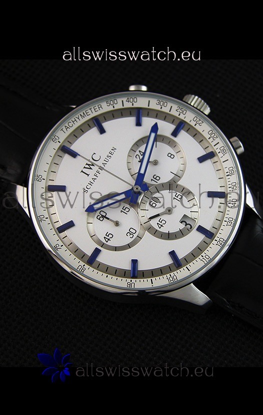 IMG_9081 IWC Schaffhausen Quartz Movement in White Dial Replica 7