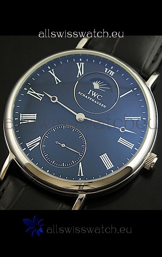 IMG_9081 IWC Vintage Portifino MoonPhase in Black Dial Replica 7