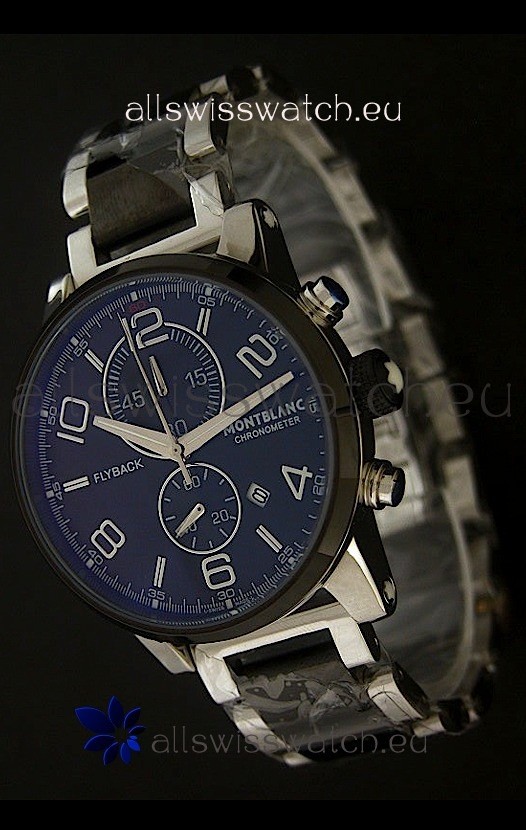 IMG_9081 Montblanc FlyBack Chronometer in Dark Black Dial Replica 7