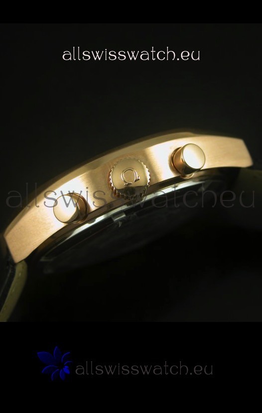 IMG_9081 Omega Speedmaster MARK II Co-Axial Chronograph Rose Gold Case Replica 7